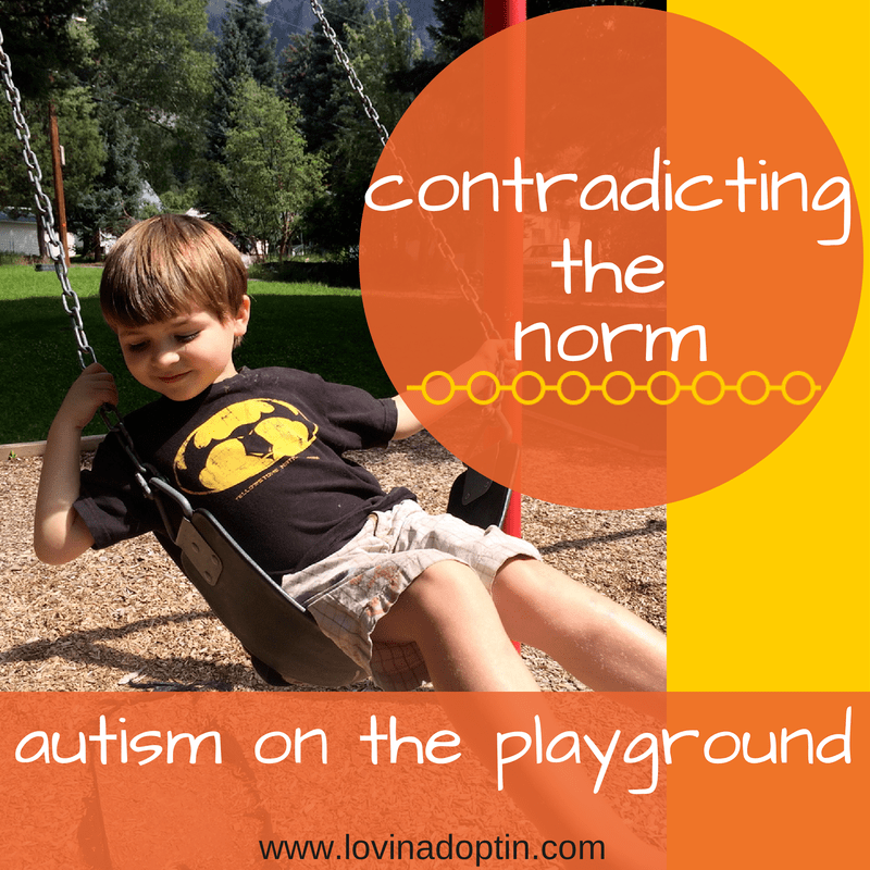 contradicting the norm - autism on the playground