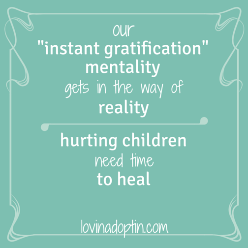 our instant gratification mentality gets in the way of reality